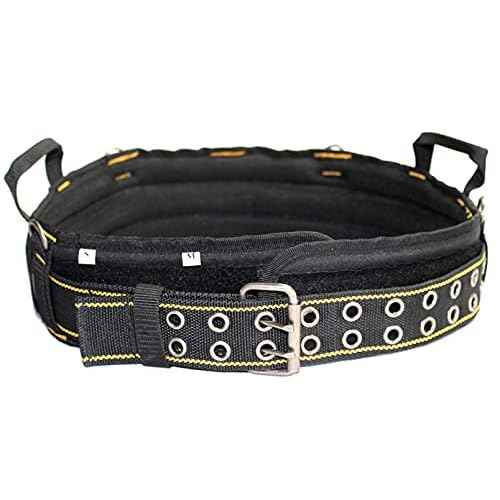 MELOTOUGH Padded Tool Belt with handle strap Construction Work Belt with 4 ring to hook with Tool Belt Suspenders(work suspenders not included) 5 inch Padded Tool Belt
