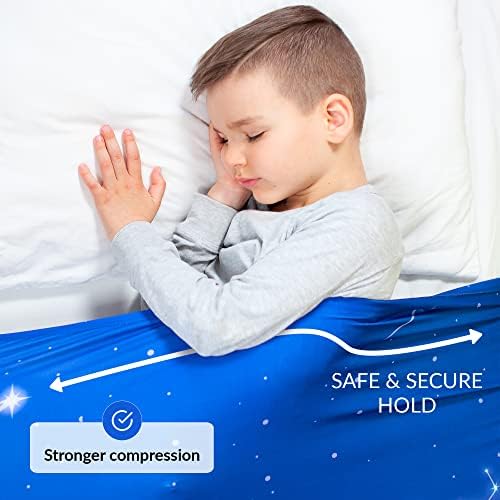 ODOXIA Sensory Compression Blanket | Spandex Bed Sheet for Kids & Adults | Deep Relaxing Feeling | Star Theme | Breathable & Stretchable | Queen
