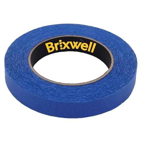Brixwell 3 Rolls - Pro Blue Painters Masking Tape 3/4 Inch x 60 Yard Made in the USA