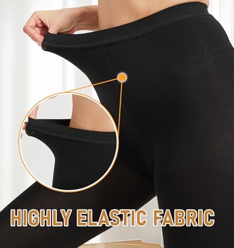 NURCOM Medical Compression Pantyhose for Women Men, 20-30 mmHg Graduated Support Tights, Closed Toe Compression Leggings