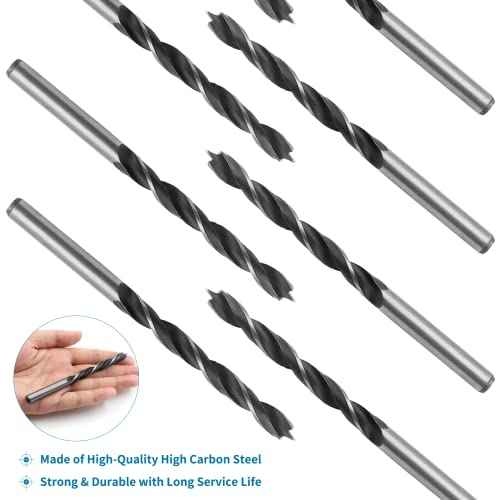 Bivethoi 5pcs 7mm Brad Point Drill Bits for Woodworking, High Carbon Steel Drilling Tool, Metric Drill Bits for Softwood Hardwood Plywood Acrylic Plastic