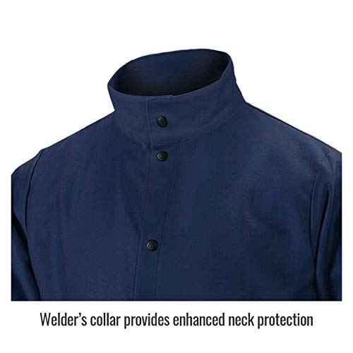Black Stallion FN9-30C 30" 9oz. Navy FR Cotton Welding Jacket