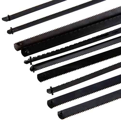 dophee 10Pcs 6 inch 150mm 24T Mini Hacksaw Blade Replacement, Multifunctional Carbon Steel Hand Saw Blade for Hand DIY Model Manual Woodworking PVC Metal Pipes Cutting