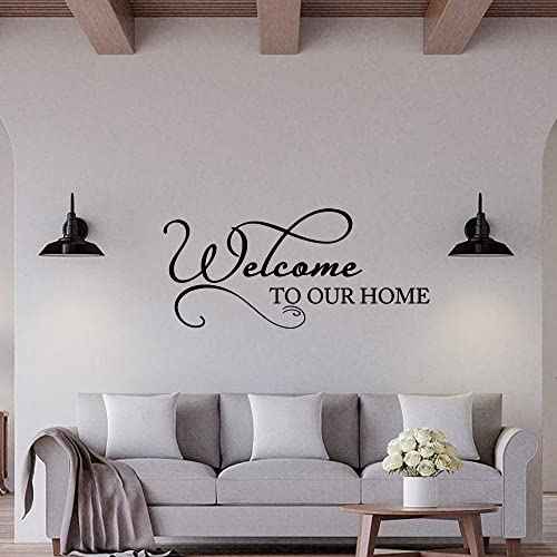 Welcome to Our Home Removable DIY Vinyl Wall Sticker Home Decor for Living Room Dining Room