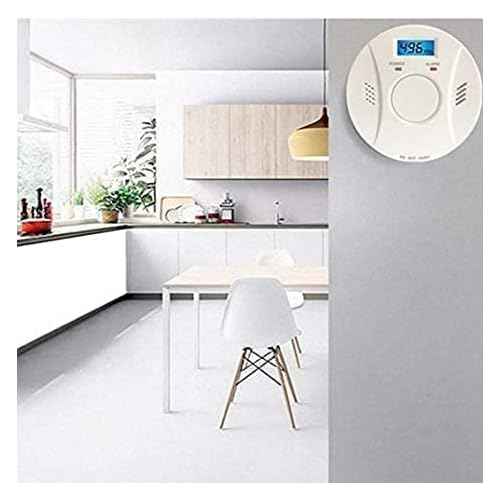 2 Pack Smoke Detector and Carbon Monoxide Detector co2 Detector Battery Powered with Test/Reset Button