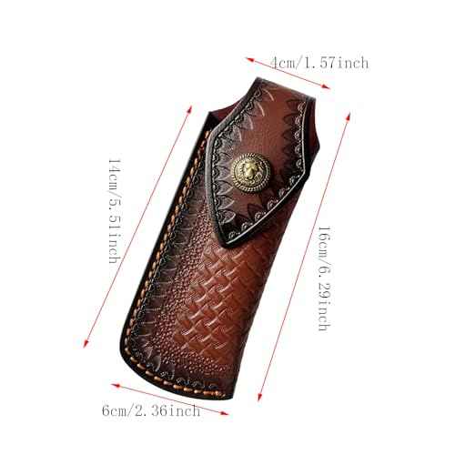 Folding Knife Sheath£¬2.3/6.3" Leather Pocket Knife Sheaths for Belt, Loop Portable Folding Knife Sheath for Camping Hunting Jungle Exploration