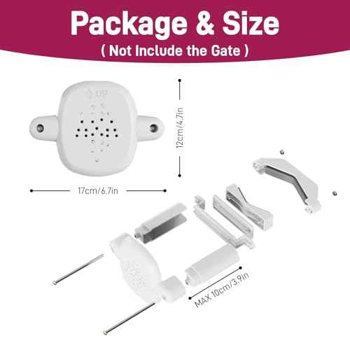 ¡¼Upgrade¡½ 2 Pcs Baby Gate Banister Adapter ? No?Drill Stair Railing Mount, Fits 2?3.5¡È Round/Square Posts, Compatible with Baby & Pet Safety Gates(White, Standard-W)