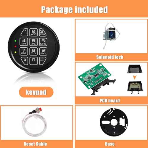 Replacement Fireproof Keypad with Solenoid Lock, Programmable Electronic Keypad.
