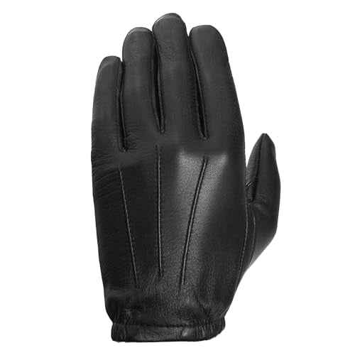 Guardia Men¡¯s Leather Police Gloves for Law Enforcement Officers, Shooting, and Driving (Black) Sheepskin