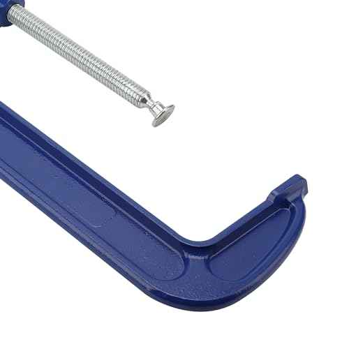 2 PCS 12 Inch C Clamps, Malleable Iron G Clamps with 10 Inches Jaw Opening, C Clamp Brakes for Woodworking, Welding