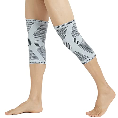 NeoTech Care Knee Support Brace - Breathable - Men, Women, Right or Left (Green Color, Size M, 1 Pair)
