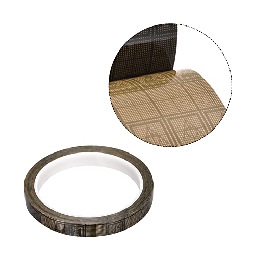 MECCANIXITY Adhesive Grid ESD Tape 0.47 Inch Wide x 118 FT Long Conductive Grid Tape for Electronics Parts Components Bag Sealing, Brown