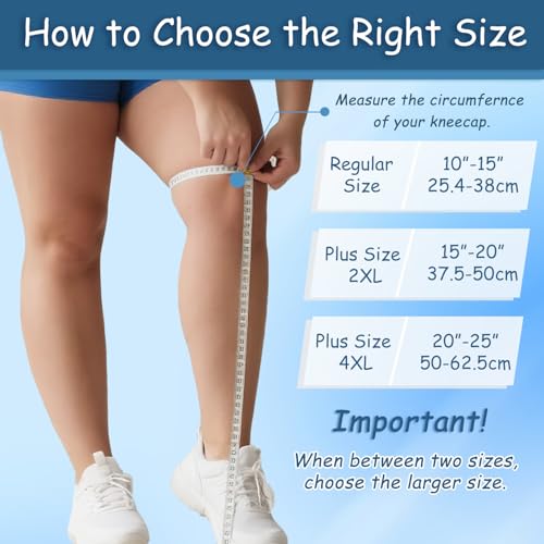 King Mills Extra Large Knee Brace Support to Knee Pain, Arthritis or Meniscus Tear. Adjustable Plus Size Knee Brace for Women and Men, Adult 2XL, Grey Black.