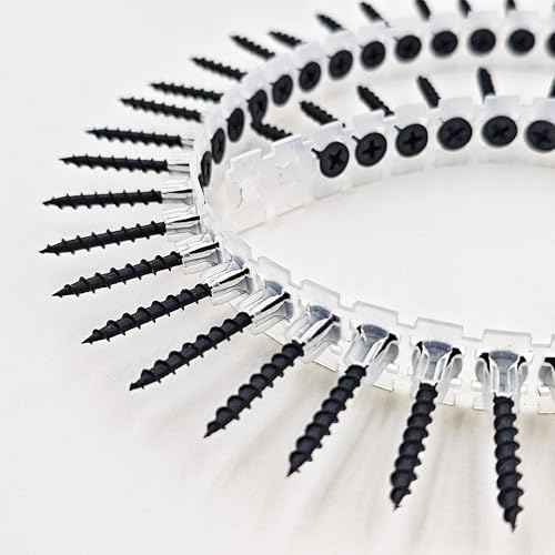 Plastic Chain Belt Drywall Screws 1000pcs #6 * 1-1/4 Drywall to Wood Collated Screw