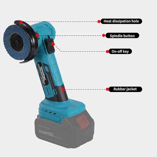 Brushless Mini Angle Grinder Compatible with Makita 18V Battery(Not Included),Cordless Electric Grinding Tool,19500rpm Compact Power Handheld Cutter for Metal Grinding,Cutting