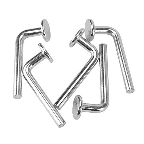 100 Pack 2.4 x 0.24 Inch Universal Pallet Rack Drop Pin, Round Head Pallet Rack J Bolt Safety Pins for Racks and Shelving Units