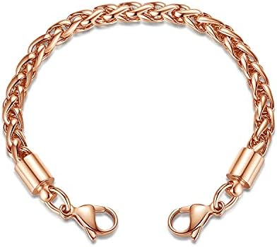 LinnaLove-Stainless Steel Wheat Chain lnterchangeable Medical Alert Bracelets - (Just Chain)