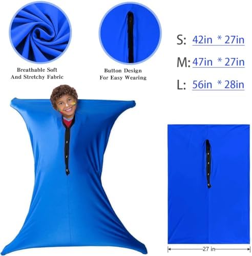 Sensory Sock for Kids, Body Sock, Small Stretchy Sensory Motor Aid for Children with Sensory Processing Disorder, 3-5 Years, 42''HX27''W