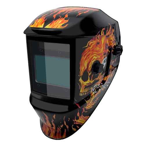 Welding Helmet Auto Darkening with 4 Arc Sensors Wide Shade 4/5-9/9-13 for TIG MIG Weld Grinding Cutting,1/1/1/1 Optical Clarity 3.94"¡¿2.64"Large Viewing Screen True Color Welder Mask Solar & Battery