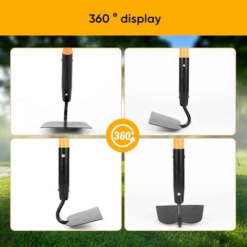 Garden Hoe Tool .for Weeding with Long Fiberglass Handle 57 Inches£¬Heavy Duty Hoe Garden Tool,