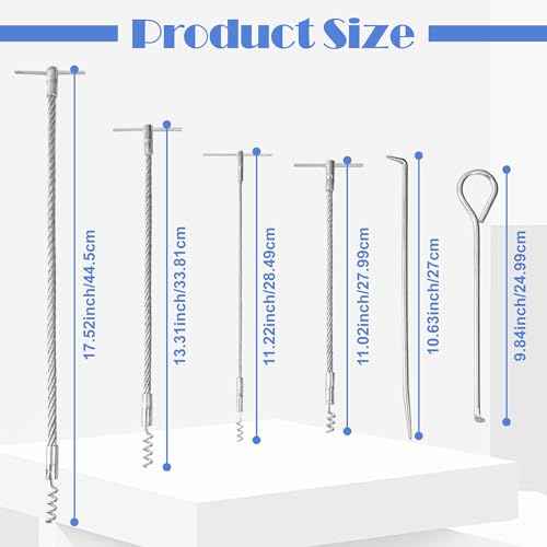 AIWFL 6pcs Packing Extractor Set Stainless Steel Packing Tool Set Flexible Packing Hook Sets