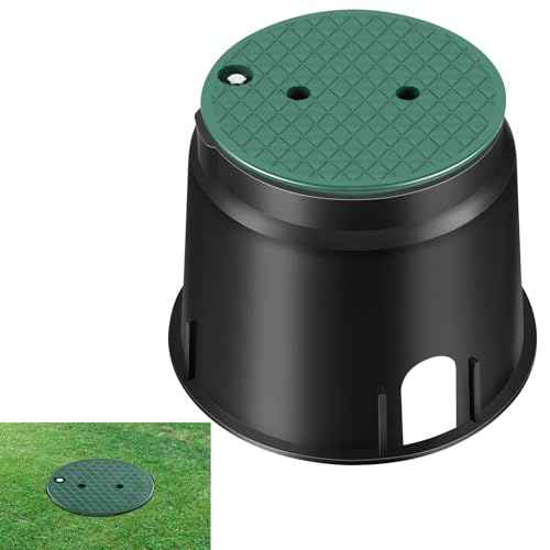 Tandefio 1 Pc 910 Electrical Splice Box 10 Inch Diameter Underground Electrical Junction Box Inground for Outdoor Wiring Splices (Black)