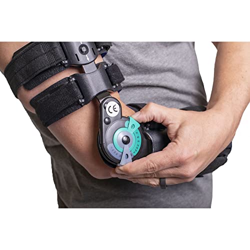 ROM Hinged Elbow Brace - Adjustable Range of Motion for Post-Op Recovery, Tendon & Ligament Repair, Fracture Support - PDAC L3760/L3761 (Right Arm)