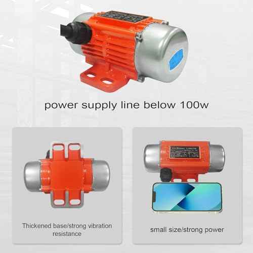 Concrete Vibrator Vibration Motor Single Phase AC 110V 3600RPM Vibrating Motor With Power Plug for Shaker Table (30 Watts)