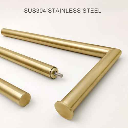 Toilet Paper Holder Stand Brushed Gold with Reserve, Marble Base Design, Free Standing Bathroom Tissue Roll Holder Freestanding, SUS304 Stainless Steel