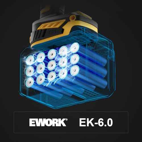 EWORK 6.0Ah Lithium-Ion Battery for 20V/21V Max Series Cordless Power Tools - EK-6.0B
