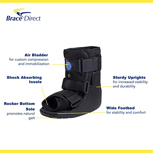 Brace Direct Air Cam Walker Fracture Boot - Short - Orthopedic Medical Walking Boot for Foot & Ankle Fractures, Sprains & Injury Stabilization Size M (Men’s US 7.5-10 / Women’s US 8.5-11.5)