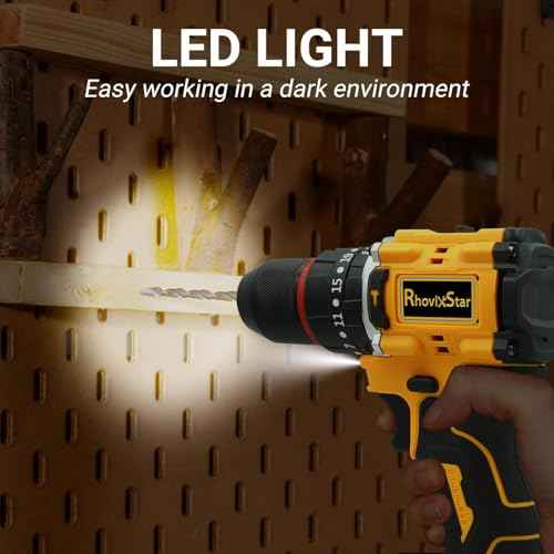20V MAX Cordless Drill, Power Tool Combo Kit with Battery and Charger, 23pcs Drill Bits, Variable Speed, for DIY/Wood/Wall/Metal/Home Repair