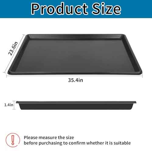 3 Pcs Extra Large Oil Drain Pan for Under Car - 35.4 x 24 x1.4 inches, Durable Plastic Auto Oil Change Drain Tray, Oil drip pan for Garage Floor, for Under-Vehicle Plastic Oil Drain Pan