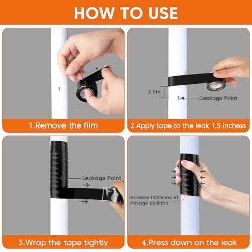 20FT Self-Fusing Silicone Tape - Heavy Duty Waterproof Tape for Leaks, Plumbing & Electrical Insulation, Cable Winding & Handle Wrap
