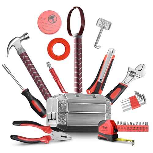 Mighty Thor Hammer Tool Box - Durable & Portable 29-in-1 Kit with Epic Mjolnir Design, Perfect Men's Gift for Travel, Home, and Garage Use