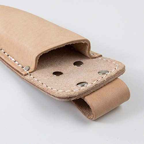 Wazakura Bonsai Scissors Tool Holster Made in Japan W 3inch (75mm) Beige, Japanese Garden Small Tool Pouch with Belt Clip, Scissor Holder with Belt Loop, Bonsai Shears Case for Gardening Tool Belt