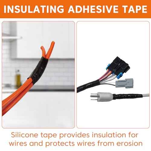 20FT Self-Fusing Silicone Tape - Heavy Duty Waterproof Tape for Leaks, Plumbing & Electrical Insulation, Cable Winding & Handle Wrap