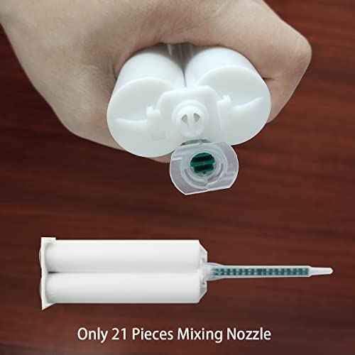 Weilan 21 Pcs 3.3 Inch Epoxy Mixing Nozzle Tip for Adhesive Gun Applicator Static Mixer Plastic Resin Mixing Tip