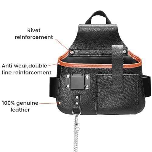 Tool Belt, Heavy Duty Tool Belts for Men,Large Bag Opening for Easy Access,Detachable & Adjustable Tool Pouch Bag for Electrician,Carpenter,Construction,Utility Belt.