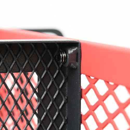 Power Tool Organizer Wall Mount Heavy Duty, 3 Tier 4 Drill Holder 17 Inch, Tool Holder and Storage Rack for Garage Organization (Red)