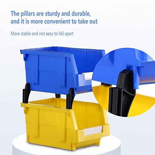 Hardware Storage Bins for Garage&tool room(Yellow,pack of 12)