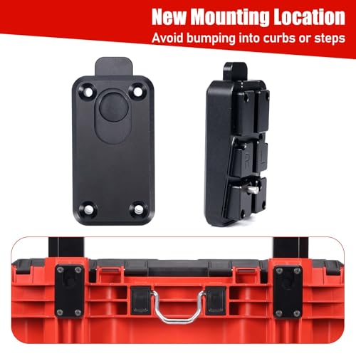Aluminum Handle Quick Release Pins Kit for Milwaukee Packout Rolling Toolbox, Handle Removal Accessories for Packout Mods Upgrade