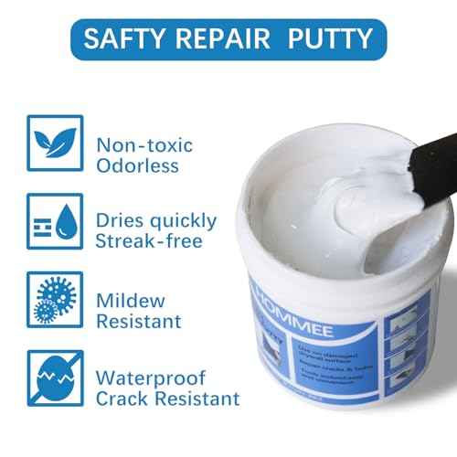 Wall patching Paste 8.5OZ, Drywall Repair Kit,Drywall Hole Patch Repair Kit to Fix Wall Surface Holes and Creak Damage with 4pcs 2" Aluminum Repair Patch,Scraper,Sanding Pad Fill Easy Solution