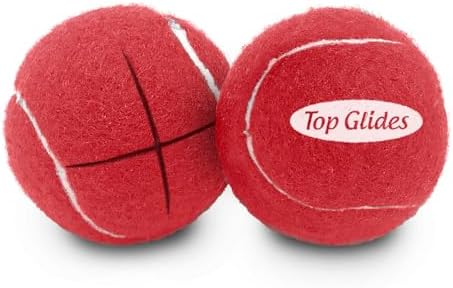 Top Glides 20PCS Pre-Cut Walker Tennis Ball Glides - 10 Pairs