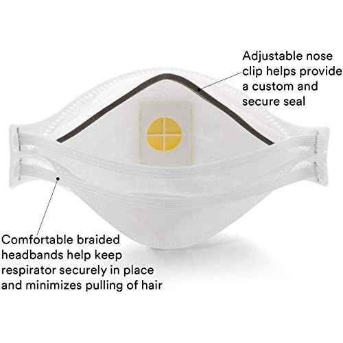 3M 58887719997169 Aura 9211PLUS Disposable N95 Respirators w/Cool Flow Valve (Pack of 10)