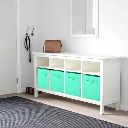 PowerKing Collapsible Storage Cubes with Handles, Fabric Foldable Bins for Closet Shelves, Durable Organization Storage Bins, 10.5'' x 11'' x 10.5'' (New Green, 6Pack)