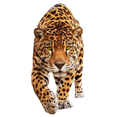Removable Walking Tiger Wall Decal Wild Animal Tiger Vinyl Wall Sticker Peel and Stick Animal Wall Art Mural for Kids Bedroom Playroom Nursery Classroom