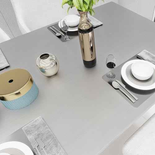 Silver Stainless Steel Contact Paper 15.7"¡¿120" Peel and Stick Metallic Wallpaper for Countertop Fridge Dishwasher Cabinets