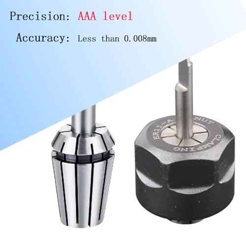 Luo Ke ER11 Spring Collet Nut Set - High Precision ER11 1/4 Inch Collet Chuck + Clamping Nut for CNC Engraving/Lathe Milling Tool