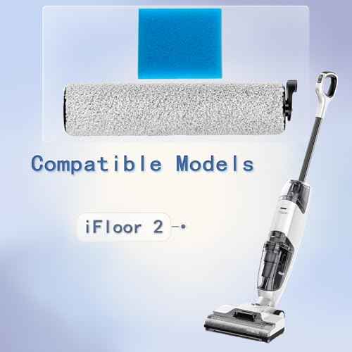 Replacement Accessories Kit Compatible with Tineco iFloor 2 Vacuum Cleaner, Include 2 Roller Brush, 6 Pre-Filter Foam